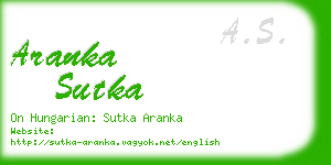 aranka sutka business card